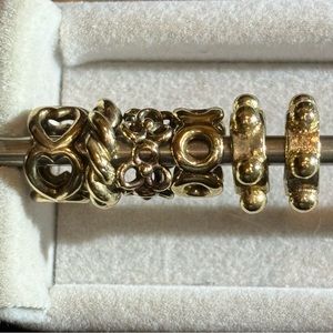 Retired 14k Gold Pandora Spacers Lot